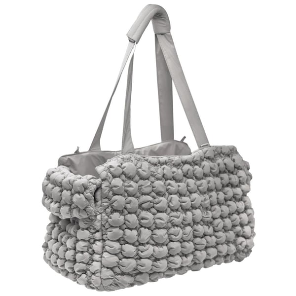 Petpurifiers Bubble Vogue Ultra-Plush Fashion Designer Pet Carrier, Grey - One Size PE2640395 - main